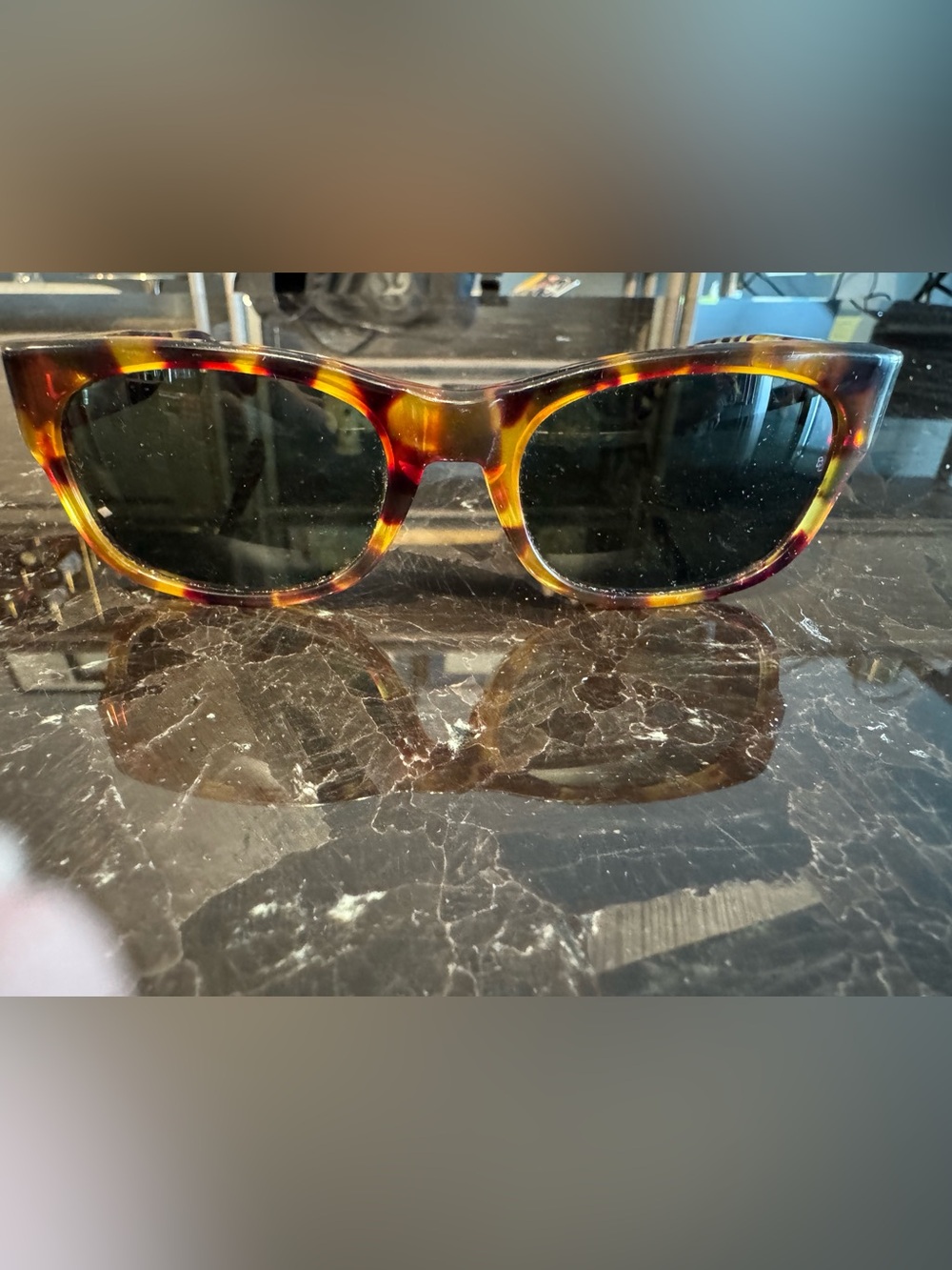 Tortoiseshell Sunglasses with Dark Lenses